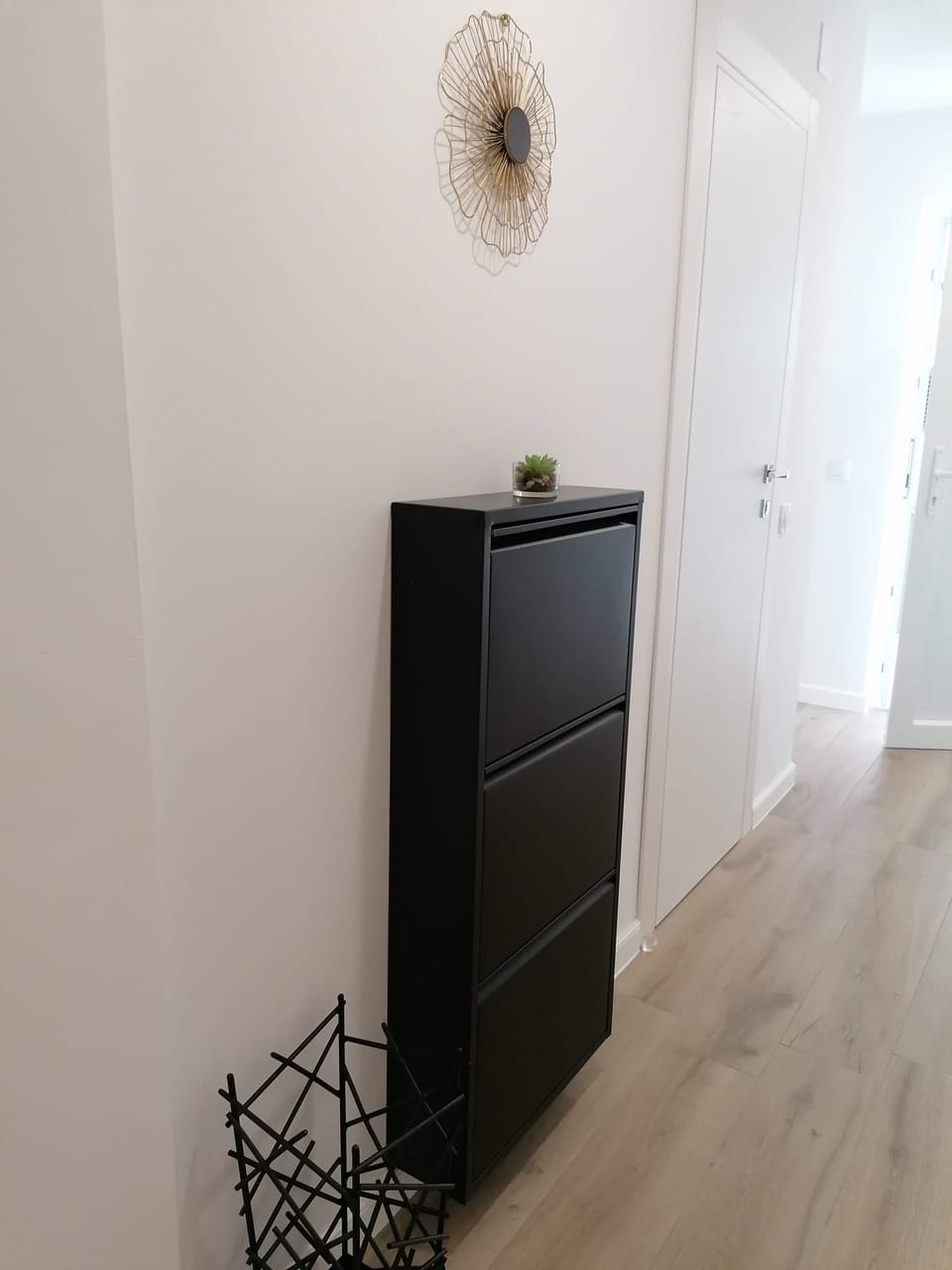 Ulazni hodnik s uskim ormarićem za cipele — Eva Apartman, Kućište
